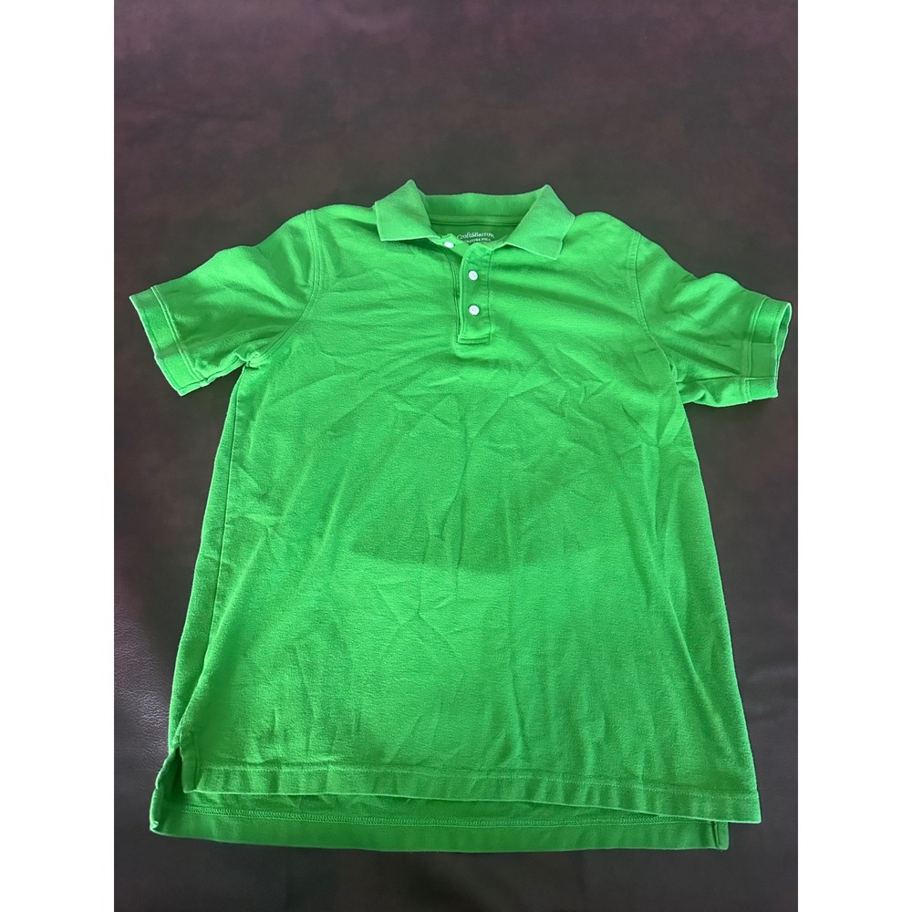 Croft & Barrow Signature Polo Shirt Mens Medium Green Short Sleeve Pique Knit